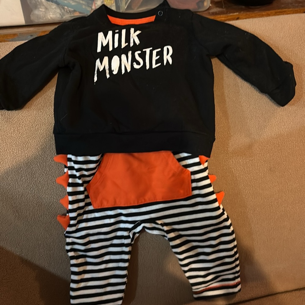 Black and Orange Halloween Baby Outfits